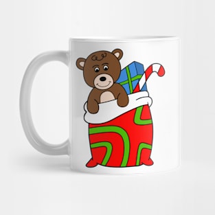 TEDDY Bear Santa Bag Mug